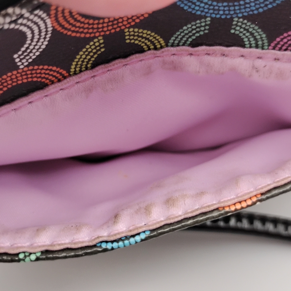 Coach Waverly Multicolor Patent Leather With Lavender Interior Wristlet - Picture 4 of 5